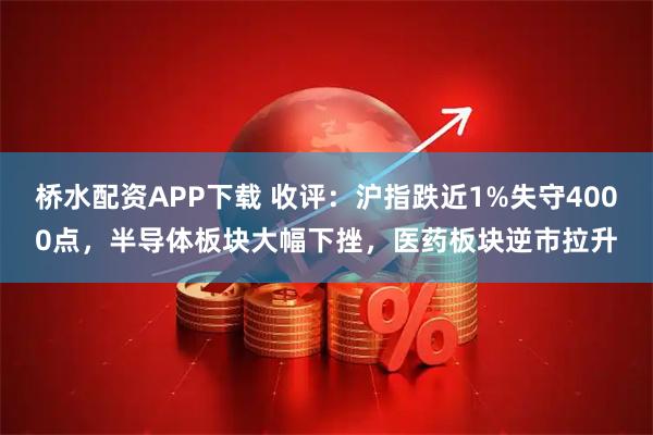 桥水配资APP下载 收评：沪指跌近1%失守4000点，半导体板块大幅下挫，医药板块逆市拉升